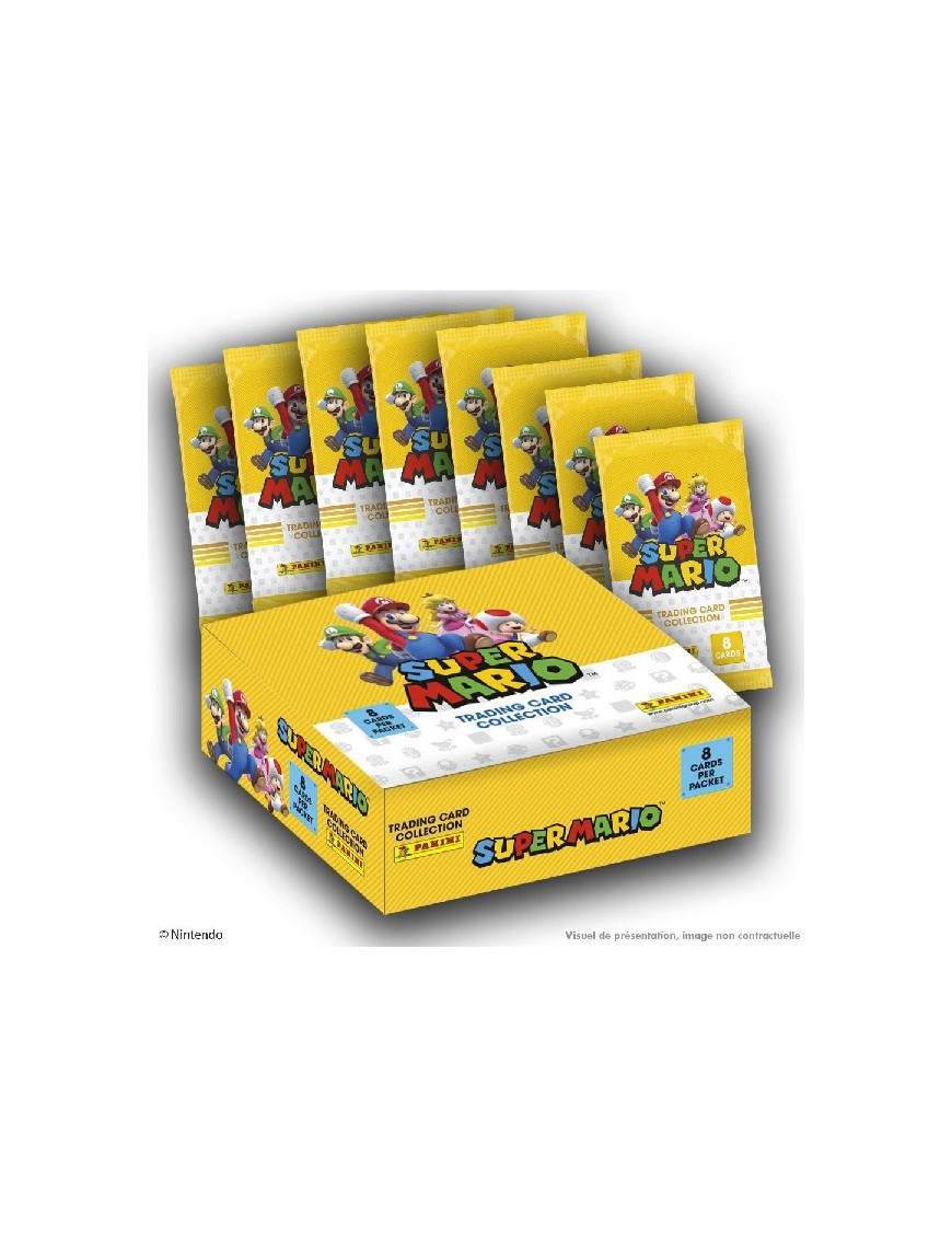 Panini Super Mario Trading Cards 18 Pochettes 144 Cartes