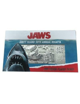 TICKET PLAQUE ARGENT JAWS