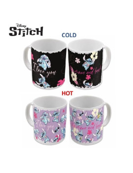 Mug thermo-reactif stitch et angel disney