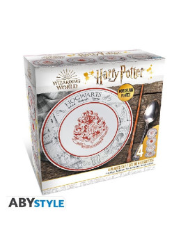 HARRY POTTER Set de 4 Assiettes Univers Harry Potter