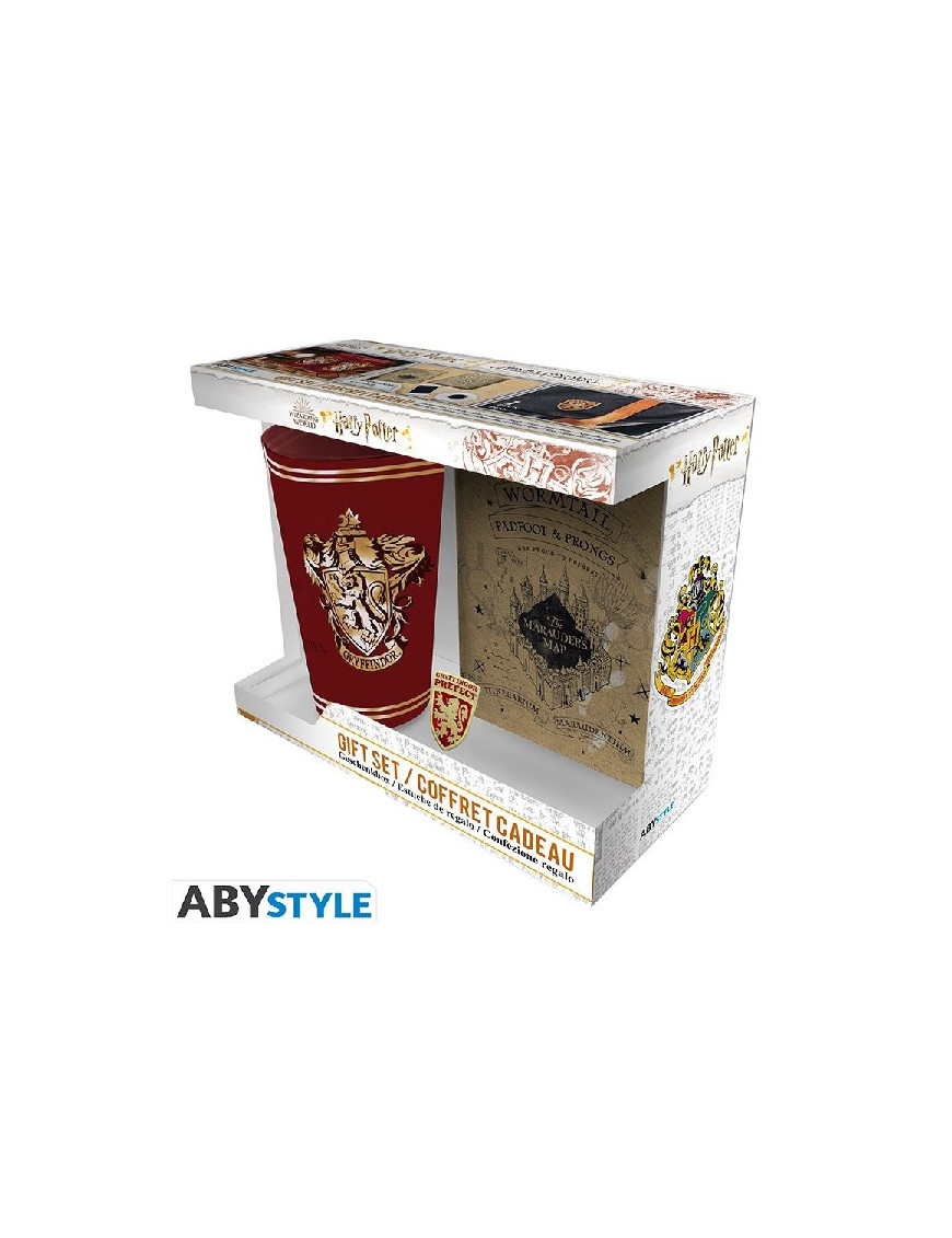 HARRY POTTER Coffret cadeau Carte du Maraudeur Verre+Pins