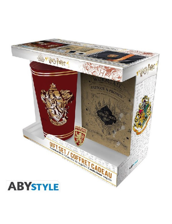 HARRY POTTER Coffret cadeau Carte du Maraudeur Verre+Pins