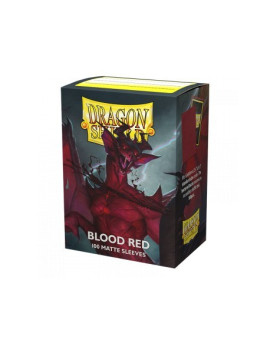 100 Proteges cartes Matte Blood Red - Dragon Shield