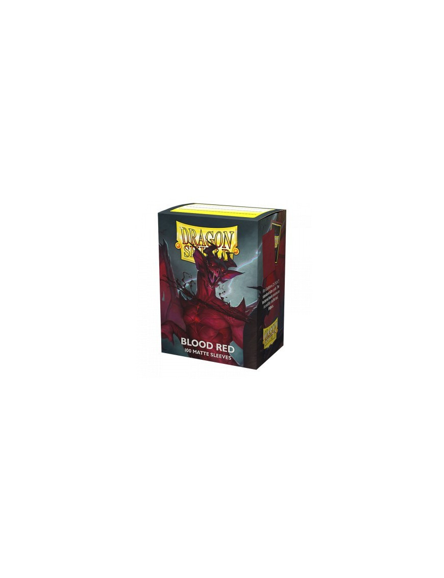 100 Proteges cartes Matte Blood Red - Dragon Shield