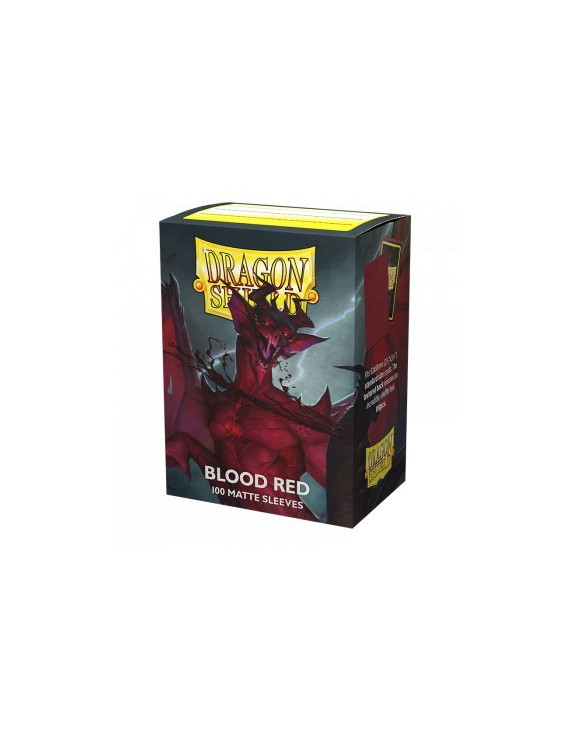 100 Proteges cartes Matte Blood Red - Dragon Shield