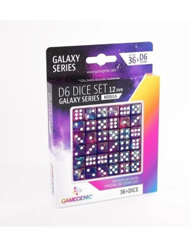Set de 36 Des Ã  6 faces 12mm Galaxy Series Nebula Gamegenic