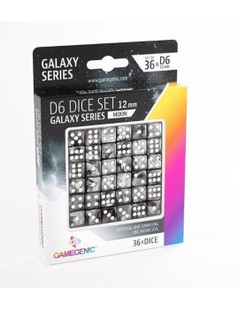 Set de 36 DÃ©s Ã  6 faces 12mm Galaxy Series  Moon Gamegenic