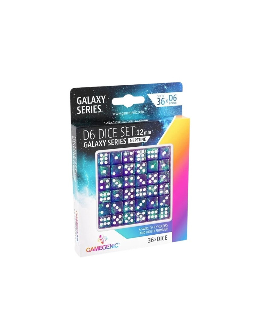 Set de 36 DÃ©s Ã  6 faces 12mm Galaxy Series  Moon Gamegenic