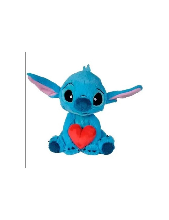 STITCH Tenant un Coeur - Peluche 25cm