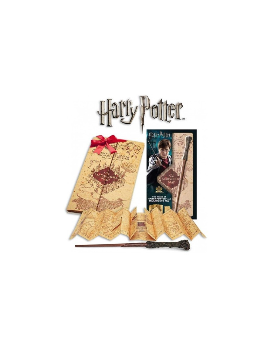 HARRY POTTER - Baguette d Harry et carte du Maraudeur