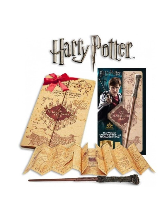 HARRY POTTER - Baguette d Harry et carte du Maraudeur
